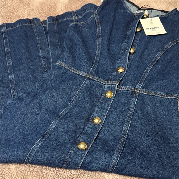 Roswell denim dress by reformation size 6 - Picture 1 of 9
